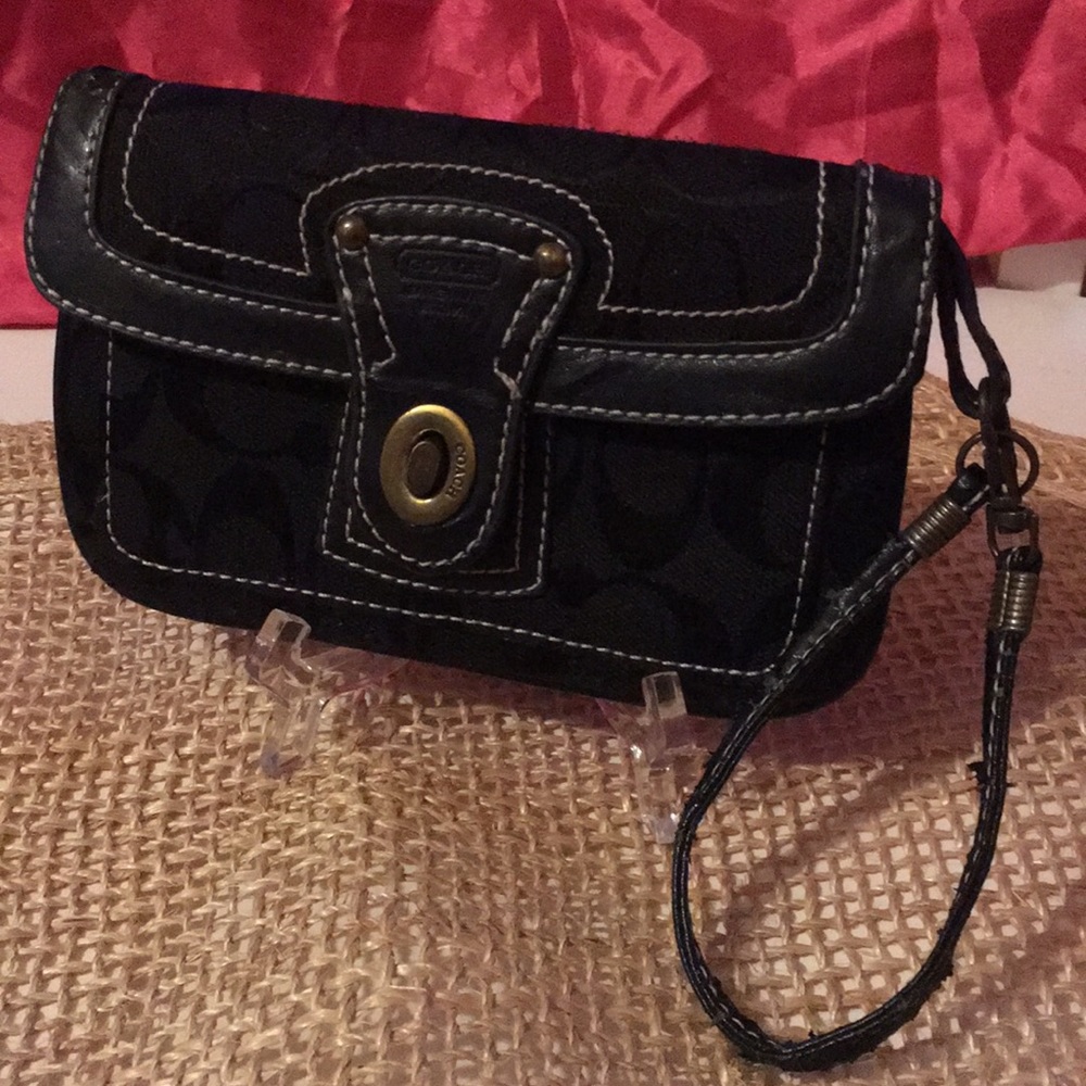 Gorgeous Monogrammed coaches wristlet .